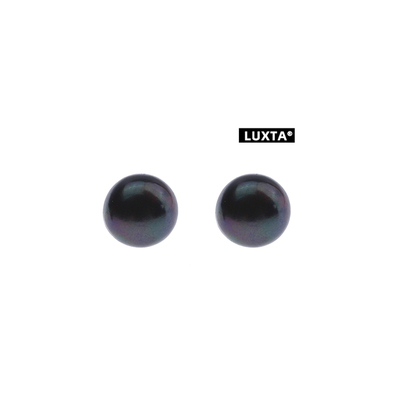 黑珍珠纯银天然镀金耳钉嘻哈男潮