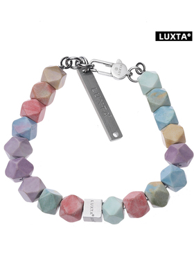 LUXTA彩虹石嘻哈潮牌手链原创