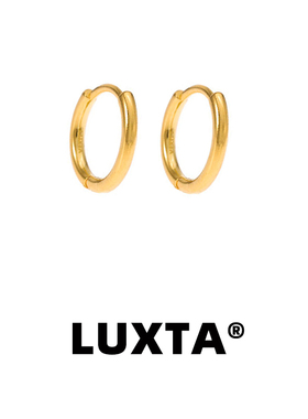 LUXTA 纯银金色小耳环嘻哈男 高品质极简款
