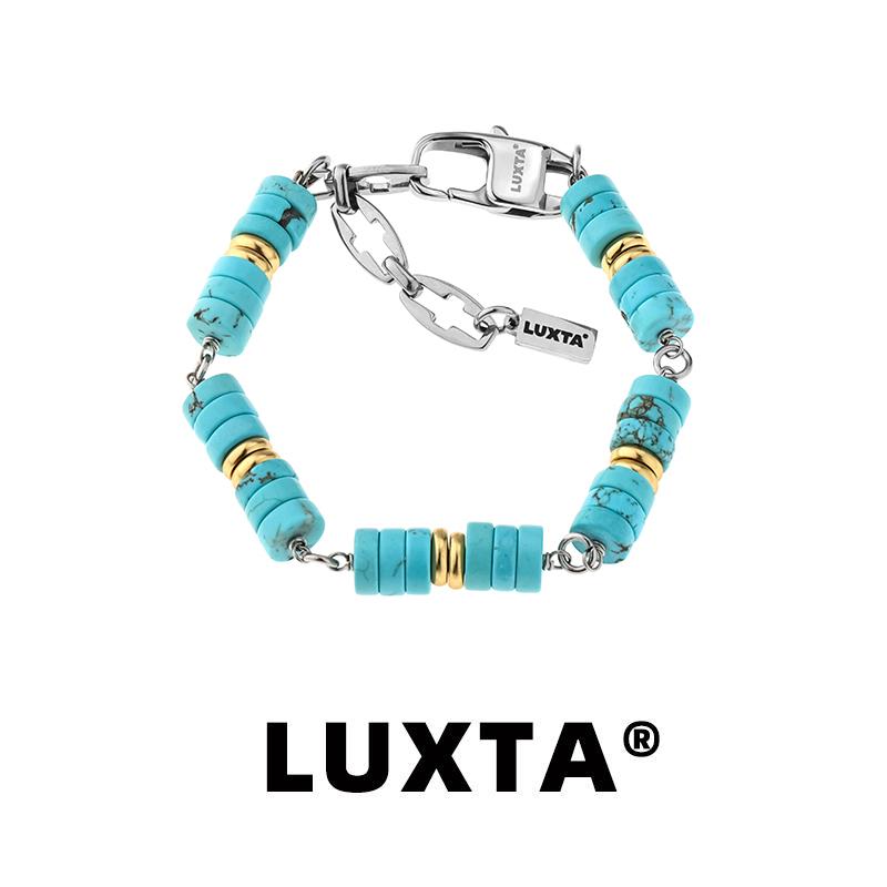 LUXTA原创 绿松石手链嘻哈男 高级感手饰时尚个性设计潮流单品