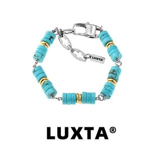 LUXTA原创 绿松石手链嘻哈男 高级感手饰时尚个性设计潮流单品