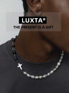 LUXTA原创珍珠拼接虎眼石项链