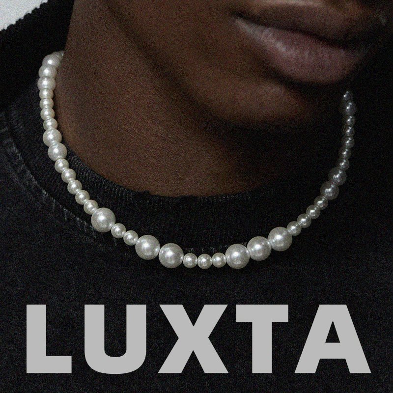 LUXTA珍珠拼接嘻哈项链