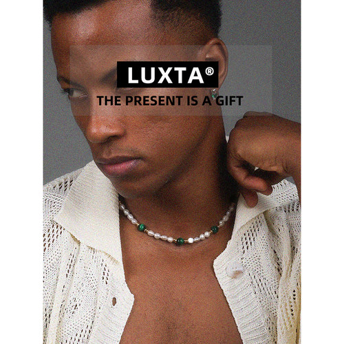 LUXTA原创珍珠虎眼石项链