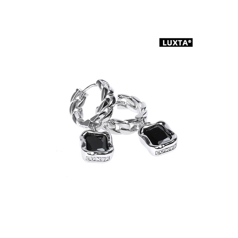 LUXTAs925纯银黑钻耳饰