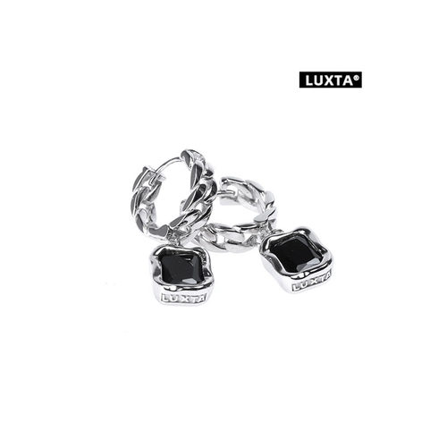 LUXTAs925纯银黑钻耳饰