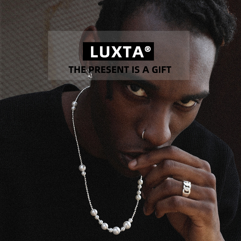 luxta项链珍珠锁骨链嘻哈情侣ins