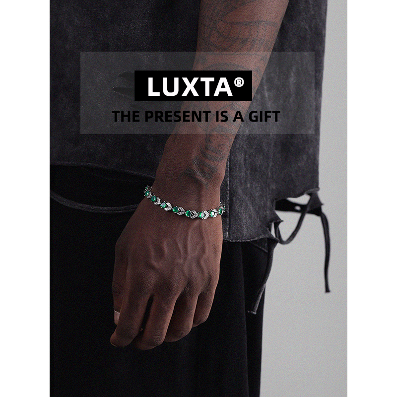 LUXTA绿钻手链嘻哈男