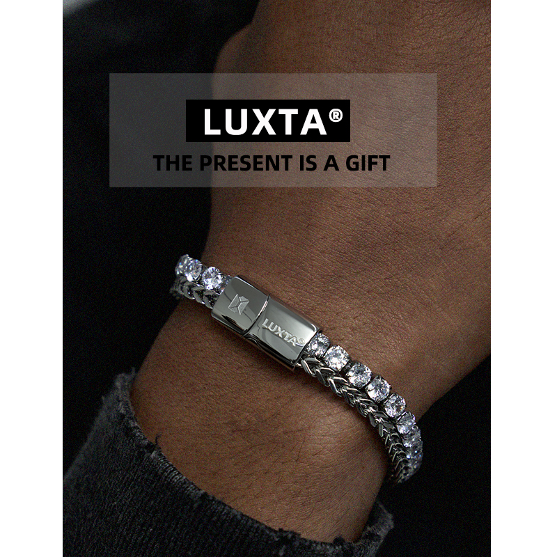 LUXTA男女满钻嘻哈手链