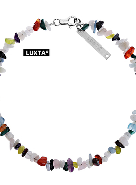 LUXTA原创天然碎石彩色项链