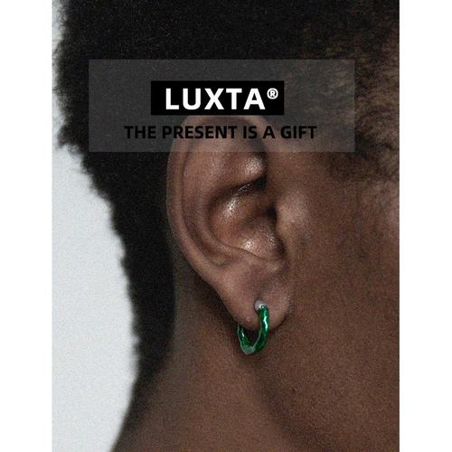 LUXTA纯银绿色高级感耳环个性
