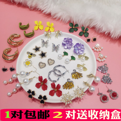 s925银针耳环女韩国气质网红高级