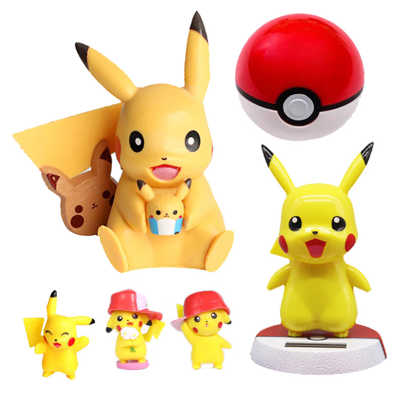 精灵球蛋糕摆件 比卡超生日蛋糕装饰公仔 卡通儿童派对甜品台布置