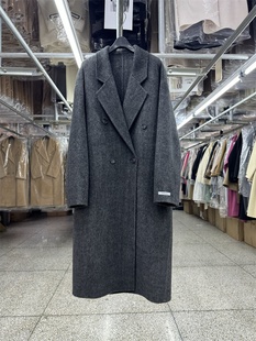 茧型双面羊毛大衣女中长款秋冬款韩版气质宽松双排扣显瘦毛呢外套