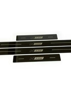 适用于伊兰特NLINE超薄门槛条车门防护装饰贴不锈钢迎宾踏板改装