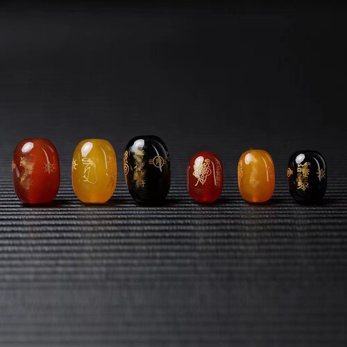 天然玛瑙太岁桶珠DIY散珠配件