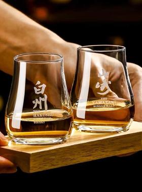 水晶杯闻香杯威士忌酒杯品鉴杯大肚洋酒杯子郁金香干邑杯个人专用