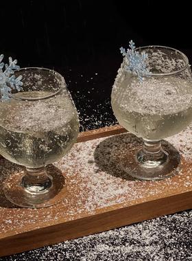 圣诞酒杯微醺调酒杯白兰地杯创意鸡尾酒杯红酒高脚杯特调饮品杯