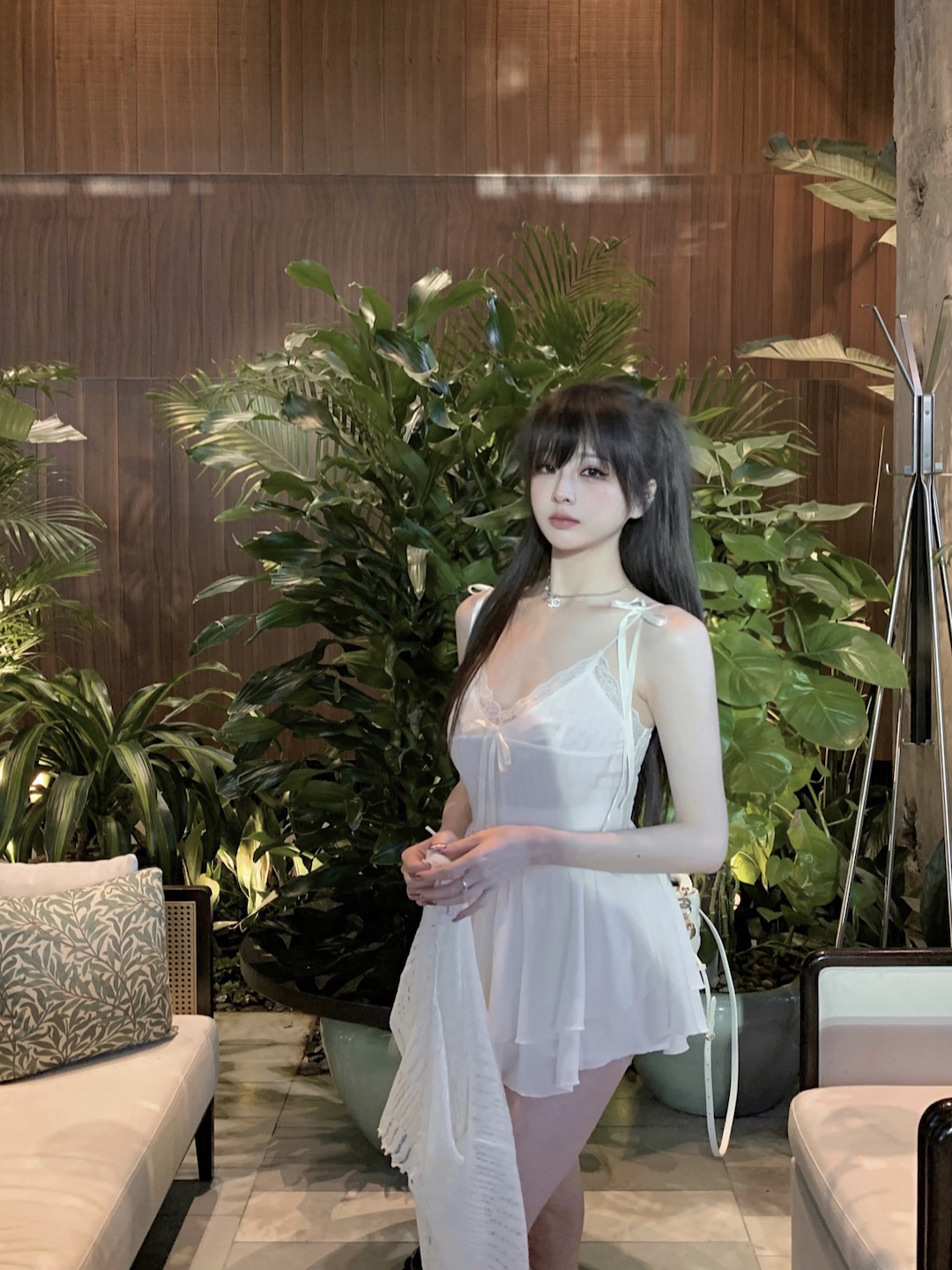 时尚百搭蝴蝶结系带吊带