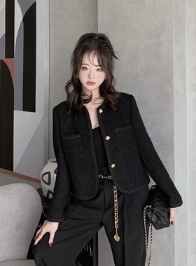 ROUGE DIAMOND质量不好我吃了/高版本绞花羊毛金扣短款小香外套