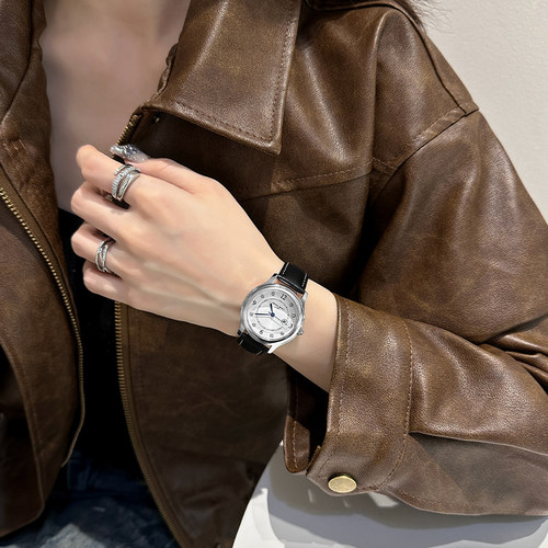 日历水钻时尚女手表生日礼物