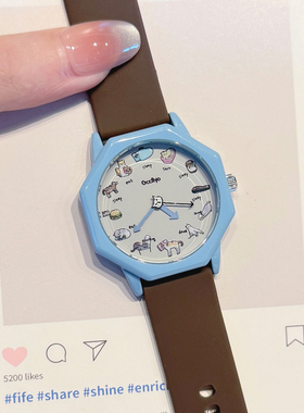 2025新款手表女学生初高中高颜值防水青少年考试静音腕表圣诞礼物