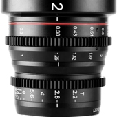 美科12mmT2.2电影镜头m43卡口适用ZCAM松下GH6奥林巴斯OM1BMPCC4K