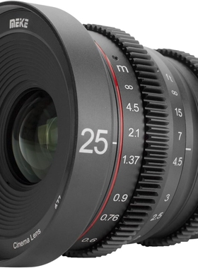 美科25mmT2.2电影镜头m43卡口适用ZCAM松下GH6奥林巴斯OM1BMPCC4K