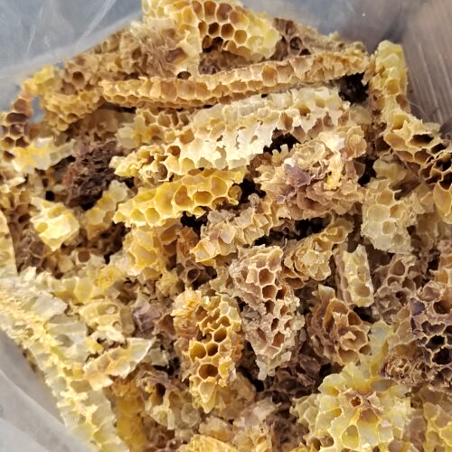 马小成蜂场小赘脾蜂巢蜂窝新蜂脾熬蜂蜡手工唇膏原料意蜂中蜂巢