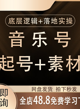 2026年新自媒体快手抖音音乐号起号教学民谣伤感DJ音乐视频号教程