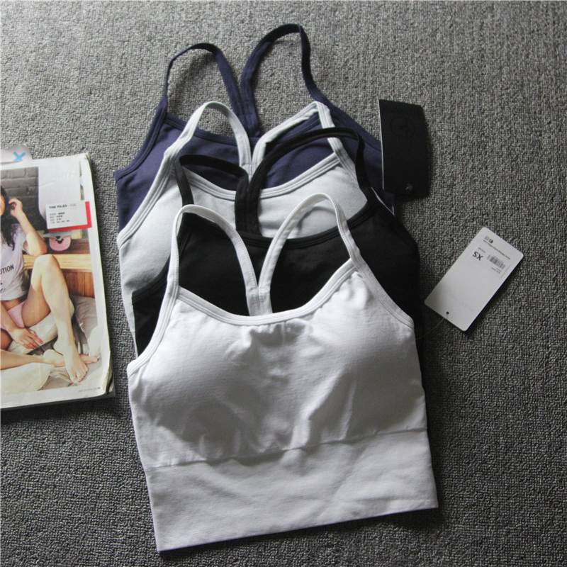 美国单!Y字美背运动内衣女透气速干健身房防震背心式健身文胸bra