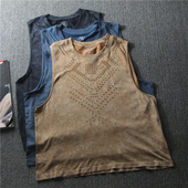 瑜伽健身衣 宽松运动背心女速干透气跑步罩衫 欧美单 柔软亲肤