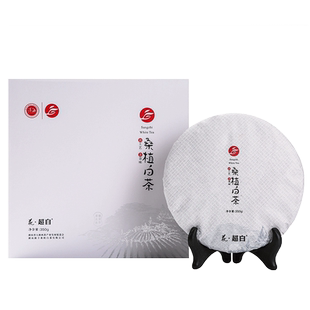 湘丰张家界桑植白茶花超白贡花果香老白茶饼礼盒装350g