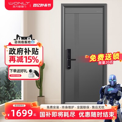 WL王力防盗门家用入户门进户门定制农村自建房大门子母门P601