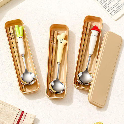 筷子勺子套装一人用儿童便携餐具