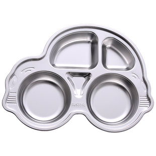 儿童餐盘分格316不锈钢食品级分餐饭盘婴儿吸盘式幼儿园宝宝餐具