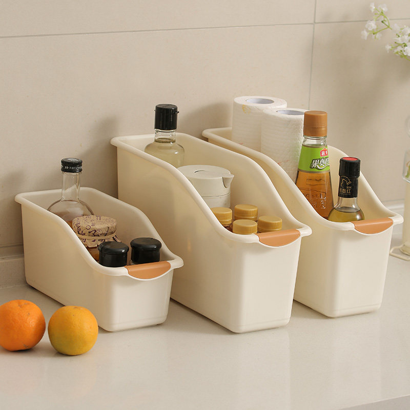 厨房收纳盒置物架塑料锅具收纳架调料品多功能橱柜储物架子锅盖架