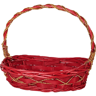 柳编水果篮藤编手提篮送礼篮子编织高档超市购物篮花篮水果店专用