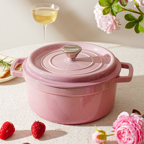 珐琅锅铸铁锅家用不粘焖煮锅炖盅煨汤锅通用酷彩砂锅煲炖锅电磁炉