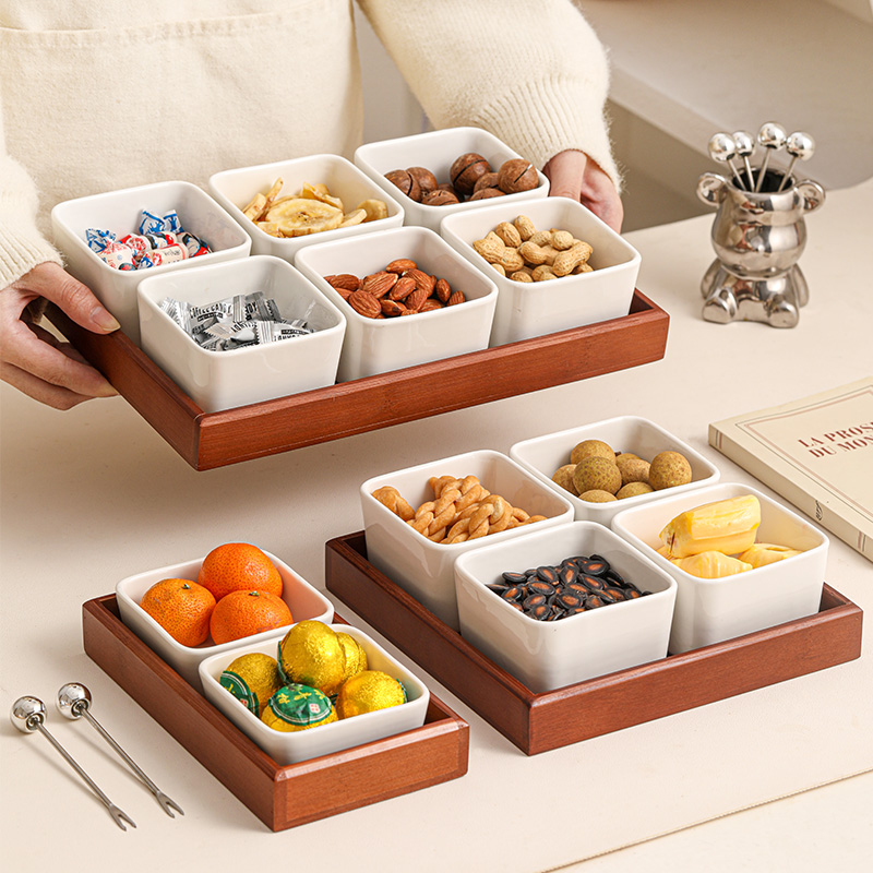 水果盘家用分格盘零食摆放点心盘
