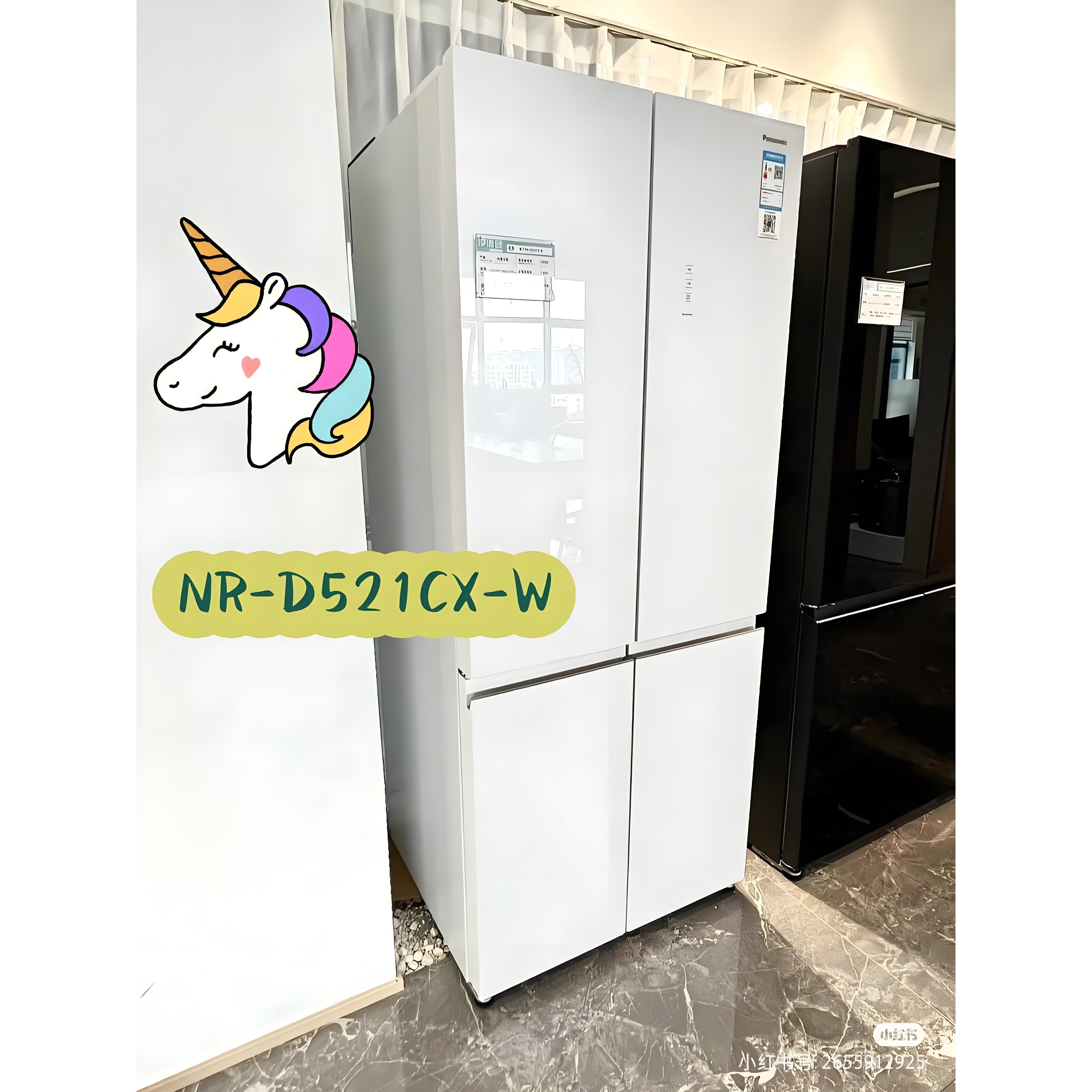 PANASONIC NR-ED51CGA-W/JD51CGA-H十字门风冷无霜松下冰箱玻璃门
