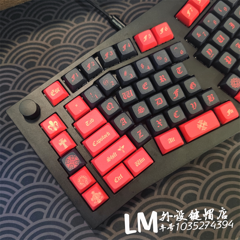 克罗心键帽PBT热升华机械键盘按键客制化键盘帽复古XDA高度小全套图片