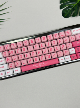 爱死机遇主题MDA高度粉色系键帽PBT热升华适配64/68/75/84/87/98