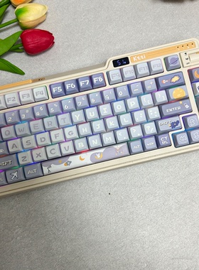 星空兔兔主题XDA高度键帽可爱风PBT键帽适配64/68/75/84/87/98108