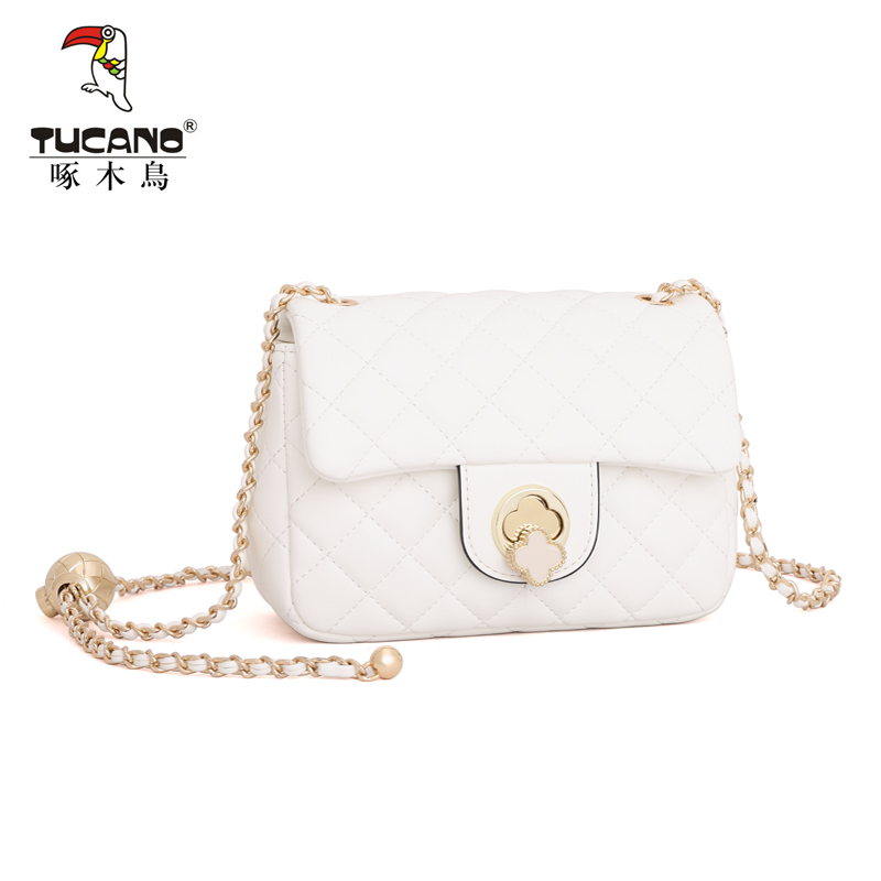 啄木鸟真皮女包2026新款通勤大容量简约手机包单肩斜挎包轻奢品牌