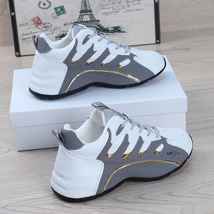 真皮男鞋2023年春季新款休闲百搭运动鞋包底鞋潮情侣款皮蓬老爹鞋