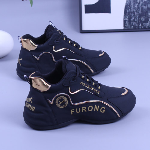 真皮休闲鞋男2025秋冬新款系带软底增高百搭运动鞋情侣时尚男鞋潮