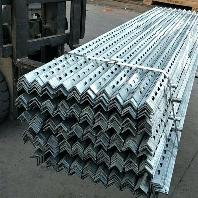 现货订制单双面冲孔角钢、镀锌冲孔角钢 3#  4#  5#