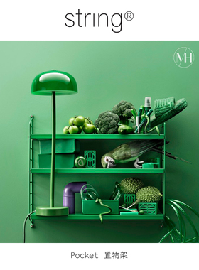 瑞士进口String置物架pocket北欧经典款设计简约木层板金属置物架
