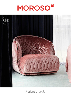 意大利进口MOROSO沙发Redondo沙发丝绒复古优雅客厅起居室设计师